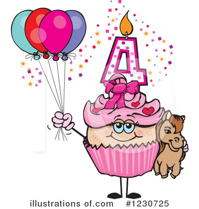 Cupcake Clipart #1230725 by Dennis Holmes Designs