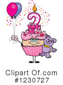 Birthday Cupcake Clipart #1230727 by Dennis Holmes Designs