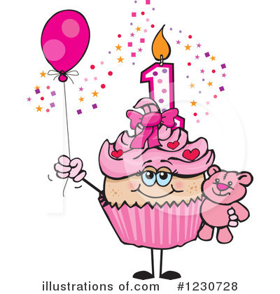 Cupcake Clipart #1230728 by Dennis Holmes Designs