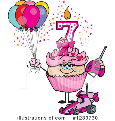 Cupcake Clipart #1230730 by Dennis Holmes Designs