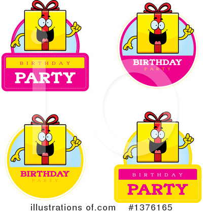 Royalty-Free (RF) Birthday Gift Character Clipart Illustration by Cory Thoman - Stock Sample #1376165