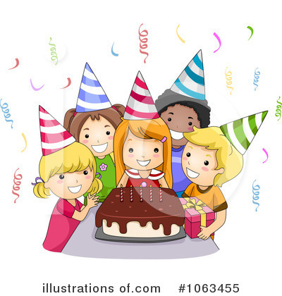 Birthday Cake Clipart on Royalty Free  Rf  Birthday Party Clipart Illustration  1063455 By Bnp