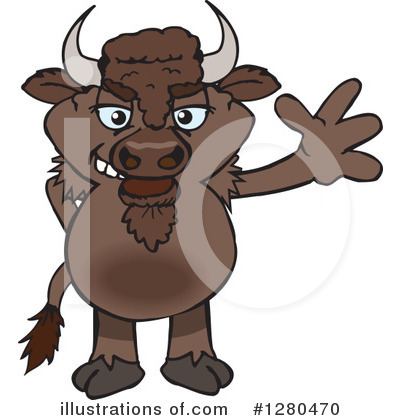 Buffalo Clipart #1280470 by Dennis Holmes Designs