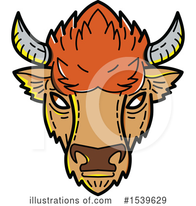 Royalty-Free (RF) Bison Clipart Illustration by patrimonio - Stock Sample #1539629