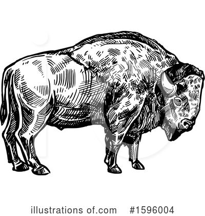 Royalty-Free (RF) Bison Clipart Illustration by Vector Tradition SM - Stock Sample #1596004