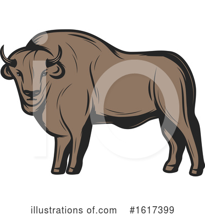 Bison Clipart #1617399 by Vector Tradition SM