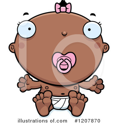 African American Baby Clipart #1207870 by Cory Thoman
