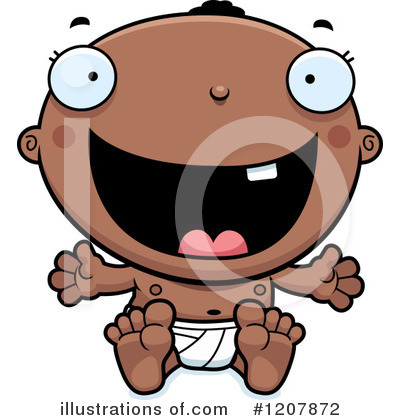 Black Baby Clipart #1207872 by Cory Thoman