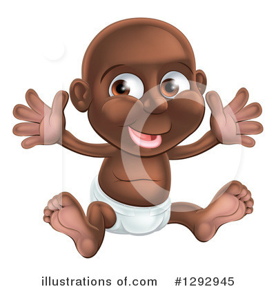 Royalty-Free (RF) Black Baby Clipart Illustration by AtStockIllustration - Stock Sample #1292945