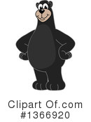 Black Bear School Mascot Clipart #1366920 by Mascot Junction