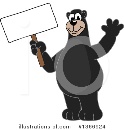 Royalty-Free (RF) Black Bear School Mascot Clipart Illustration by Mascot Junction - Stock Sample #1366924