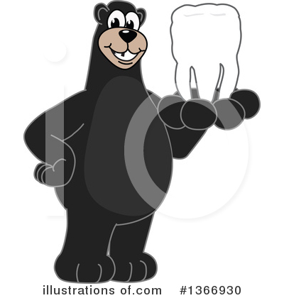 Royalty-Free (RF) Black Bear School Mascot Clipart Illustration by Mascot Junction - Stock Sample #1366930