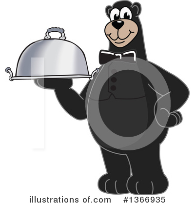 Royalty-Free (RF) Black Bear School Mascot Clipart Illustration by Mascot Junction - Stock Sample #1366935