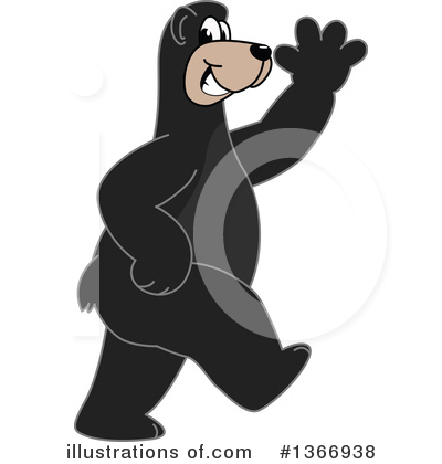 Royalty-Free (RF) Black Bear School Mascot Clipart Illustration by Mascot Junction - Stock Sample #1366938