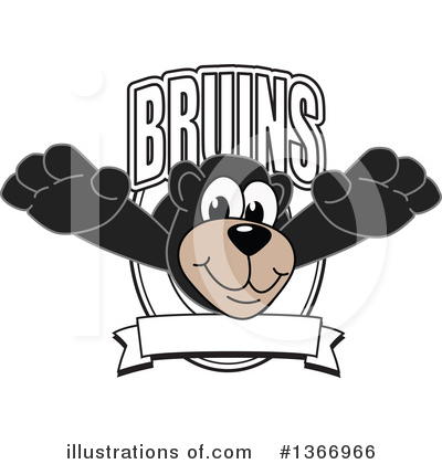 Royalty-Free (RF) Black Bear School Mascot Clipart Illustration by Mascot Junction - Stock Sample #1366966