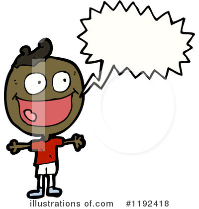 Royalty-Free (RF) Black Boy Clipart Illustration by lineartestpilot - Stock Sample #1192418