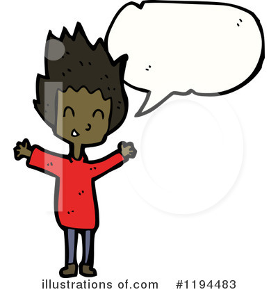 Royalty-Free (RF) Black Boy Clipart Illustration by lineartestpilot - Stock Sample #1194483