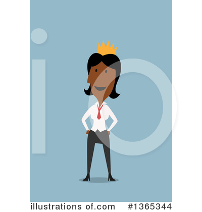 Royalty-Free (RF) Black Business Woman Clipart Illustration by Vector Tradition SM - Stock Sample #1365344