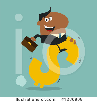 Royalty-Free (RF) Black Businessman Clipart Illustration by Hit Toon - Stock Sample #1286908