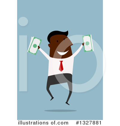 Royalty-Free (RF) Black Businessman Clipart Illustration by Vector Tradition SM - Stock Sample #1327881