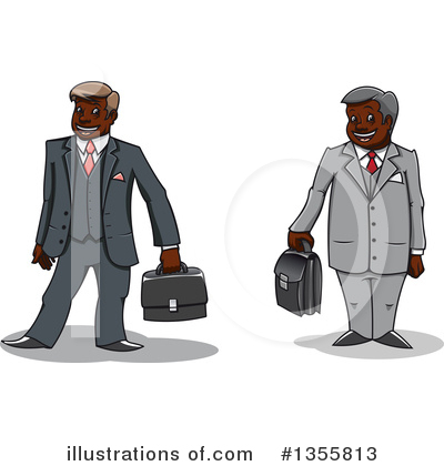 Royalty-Free (RF) Black Businessman Clipart Illustration by Vector Tradition SM - Stock Sample #1355813