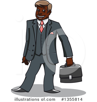 Royalty-Free (RF) Black Businessman Clipart Illustration by Vector Tradition SM - Stock Sample #1355814