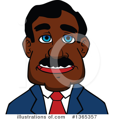 Royalty-Free (RF) Black Businessman Clipart Illustration by Vector Tradition SM - Stock Sample #1365357
