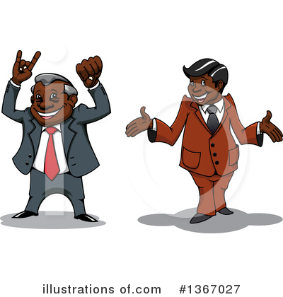 Royalty-Free (RF) Black Businessman Clipart Illustration by Vector Tradition SM - Stock Sample #1367027