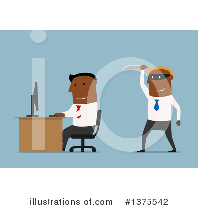 Black Businessman Clipart #1375542 by Vector Tradition SM