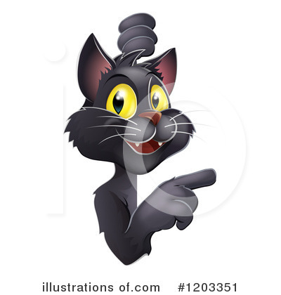 Royalty-Free (RF) Black Cat Clipart Illustration by AtStockIllustration - Stock Sample #1203351