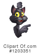 Black Cat Clipart #1203351 by AtStockIllustration