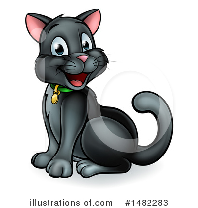 Black Cat Clipart #1482283 by AtStockIllustration