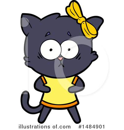 Royalty-Free (RF) Black Cat Clipart Illustration by lineartestpilot - Stock Sample #1484901