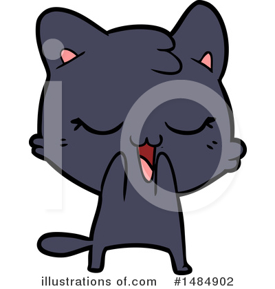 Royalty-Free (RF) Black Cat Clipart Illustration by lineartestpilot - Stock Sample #1484902