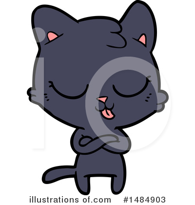 Royalty-Free (RF) Black Cat Clipart Illustration by lineartestpilot - Stock Sample #1484903