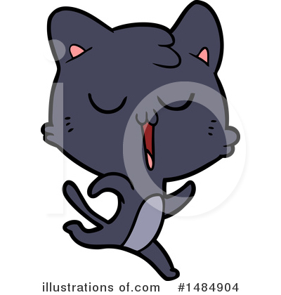Royalty-Free (RF) Black Cat Clipart Illustration by lineartestpilot - Stock Sample #1484904