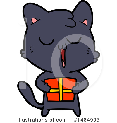 Royalty-Free (RF) Black Cat Clipart Illustration by lineartestpilot - Stock Sample #1484905