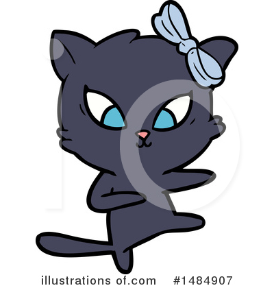 Royalty-Free (RF) Black Cat Clipart Illustration by lineartestpilot - Stock Sample #1484907