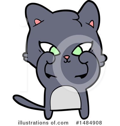 Royalty-Free (RF) Black Cat Clipart Illustration by lineartestpilot - Stock Sample #1484908