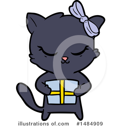 Royalty-Free (RF) Black Cat Clipart Illustration by lineartestpilot - Stock Sample #1484909