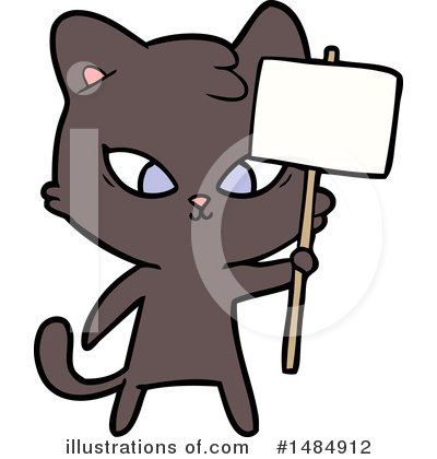 Royalty-Free (RF) Black Cat Clipart Illustration by lineartestpilot - Stock Sample #1484912