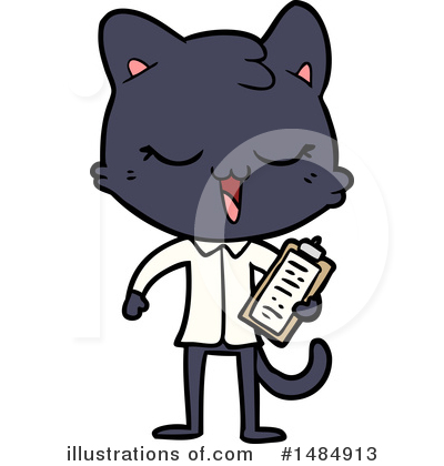 Royalty-Free (RF) Black Cat Clipart Illustration by lineartestpilot - Stock Sample #1484913