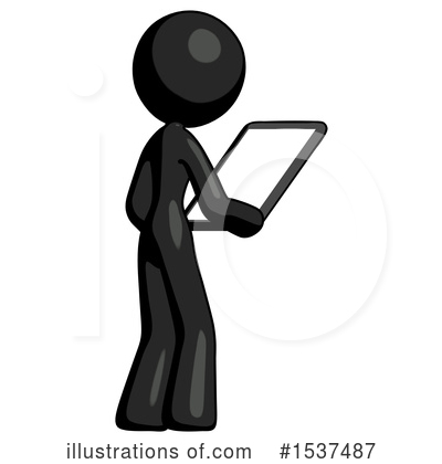 Royalty-Free (RF) Black Design Mascot Clipart Illustration by Leo Blanchette - Stock Sample #1537487