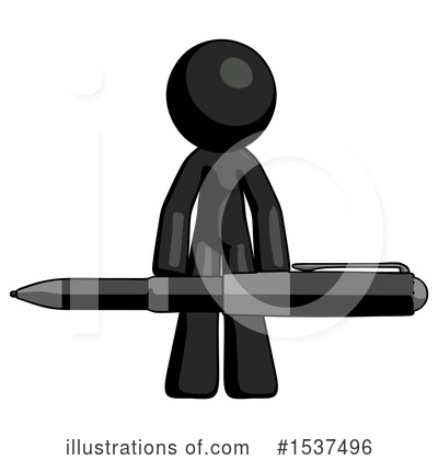 Royalty-Free (RF) Black Design Mascot Clipart Illustration by Leo Blanchette - Stock Sample #1537496