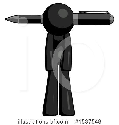 Royalty-Free (RF) Black Design Mascot Clipart Illustration by Leo Blanchette - Stock Sample #1537548