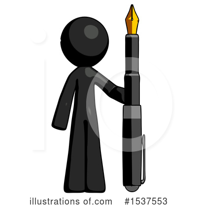 Royalty-Free (RF) Black Design Mascot Clipart Illustration by Leo Blanchette - Stock Sample #1537553