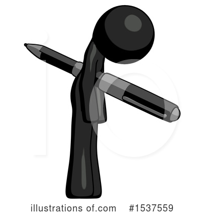 Royalty-Free (RF) Black Design Mascot Clipart Illustration by Leo Blanchette - Stock Sample #1537559