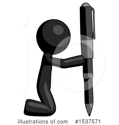 Royalty-Free (RF) Black Design Mascot Clipart Illustration by Leo Blanchette - Stock Sample #1537571