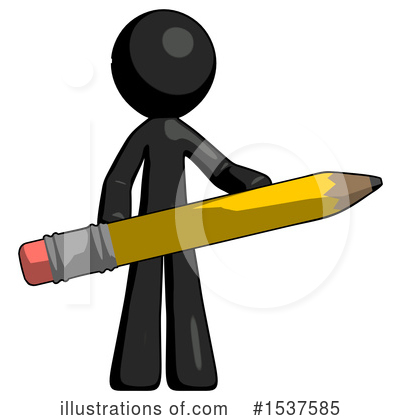 Royalty-Free (RF) Black Design Mascot Clipart Illustration by Leo Blanchette - Stock Sample #1537585