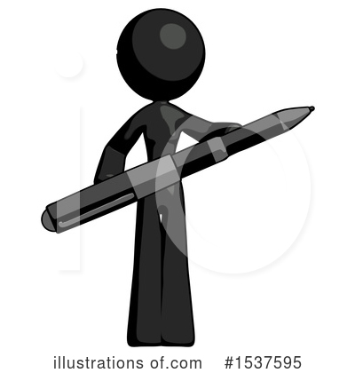 Royalty-Free (RF) Black Design Mascot Clipart Illustration by Leo Blanchette - Stock Sample #1537595